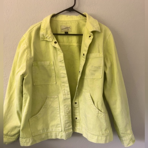 Women’s lime green, neon, jean jacket size extra large - Picture 1 of 12